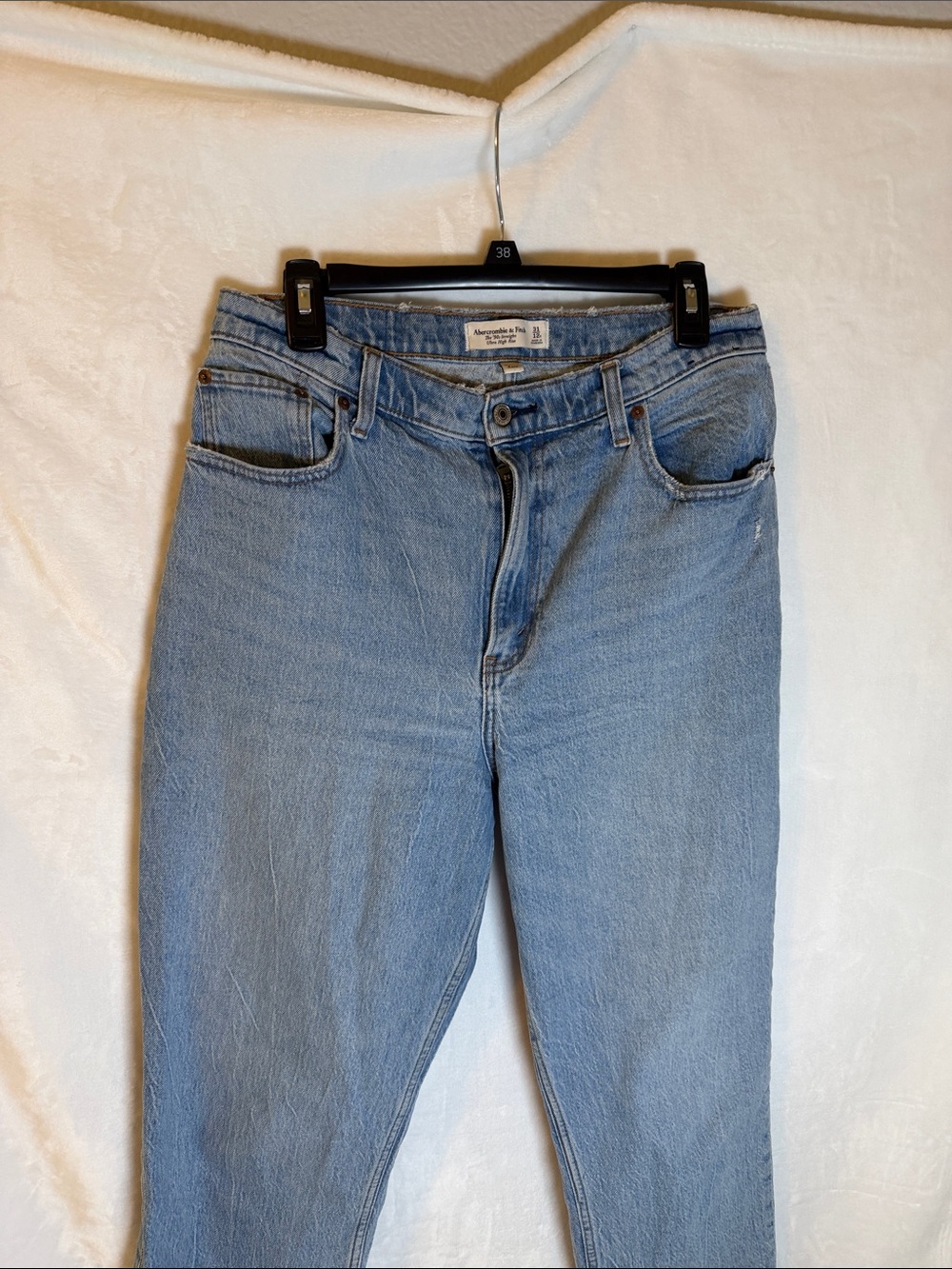 Abercrombie & Fitch Classic Light Wash High-Rise Straight Jeans